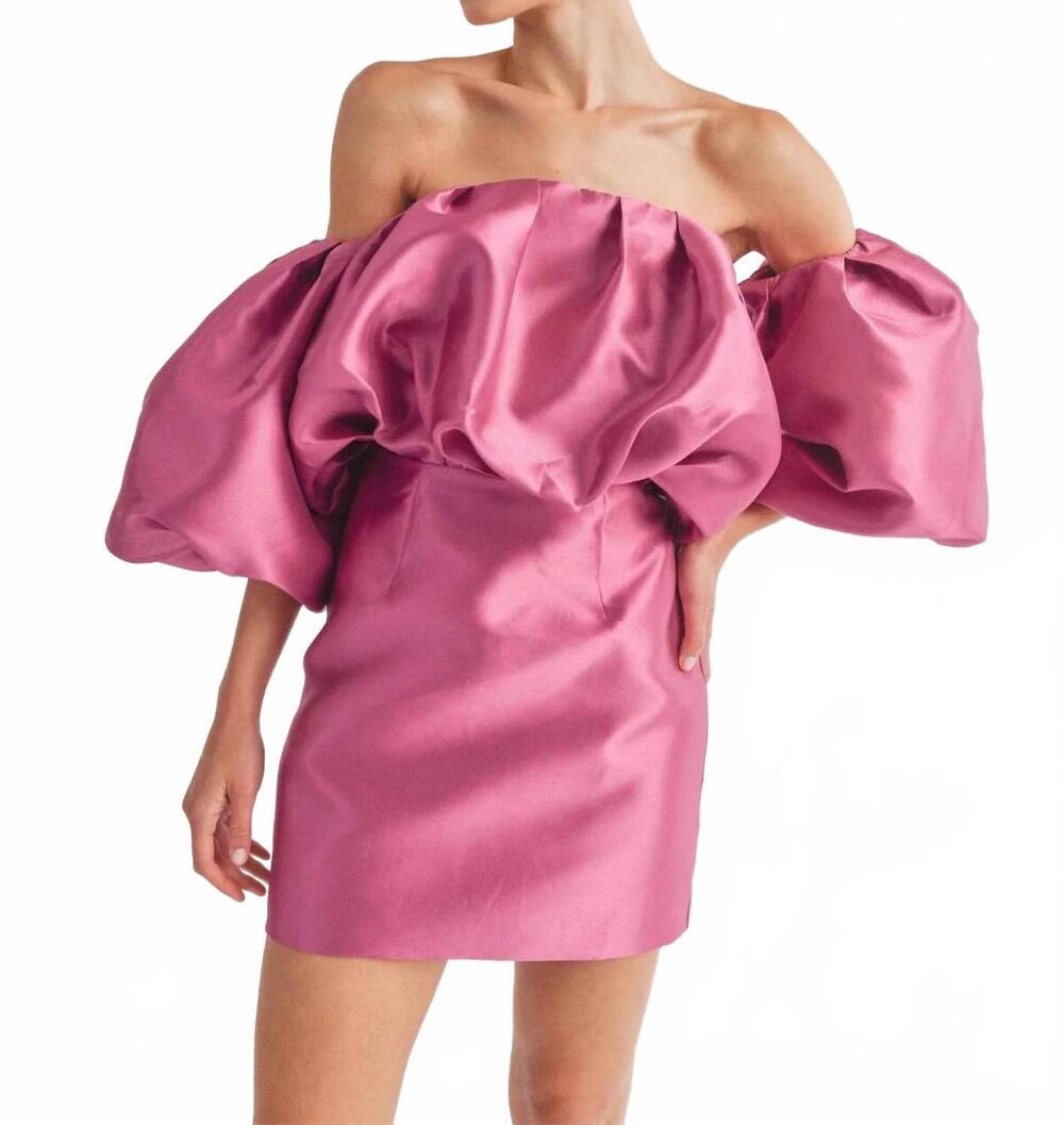 NEW WHOLESALE FASHION TRENDS paris off shoulder mini dress in pink